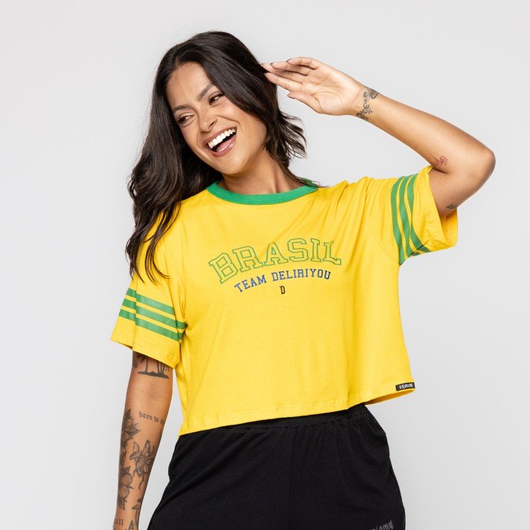 Blusa Amarela Brasil Team Deliriyou