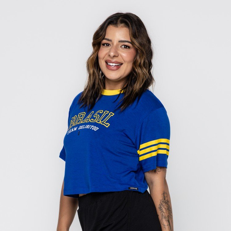 Blusa Azul Brasil Team Deliriyou