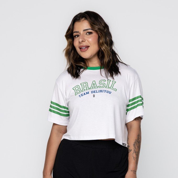 Blusa Branca Brasil Team Deliriyou