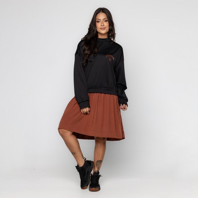 Vestido Illusion Oversized Black