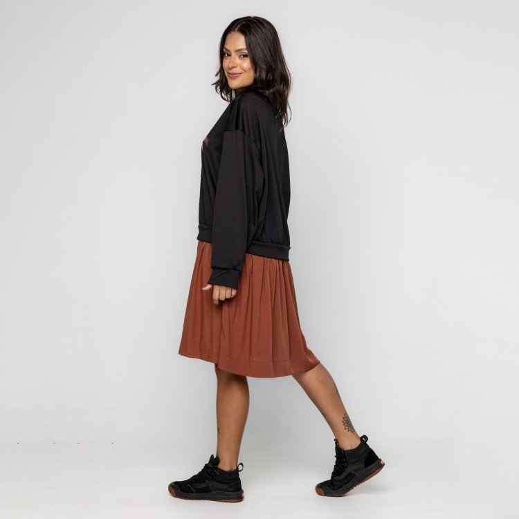 Vestido Illusion Oversized Black
