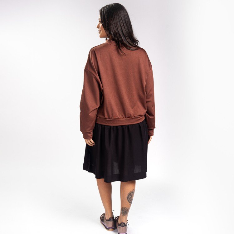 Vestido Illusion Oversized Brown