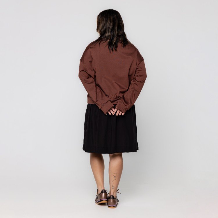 Vestido Illusion Oversized Brown