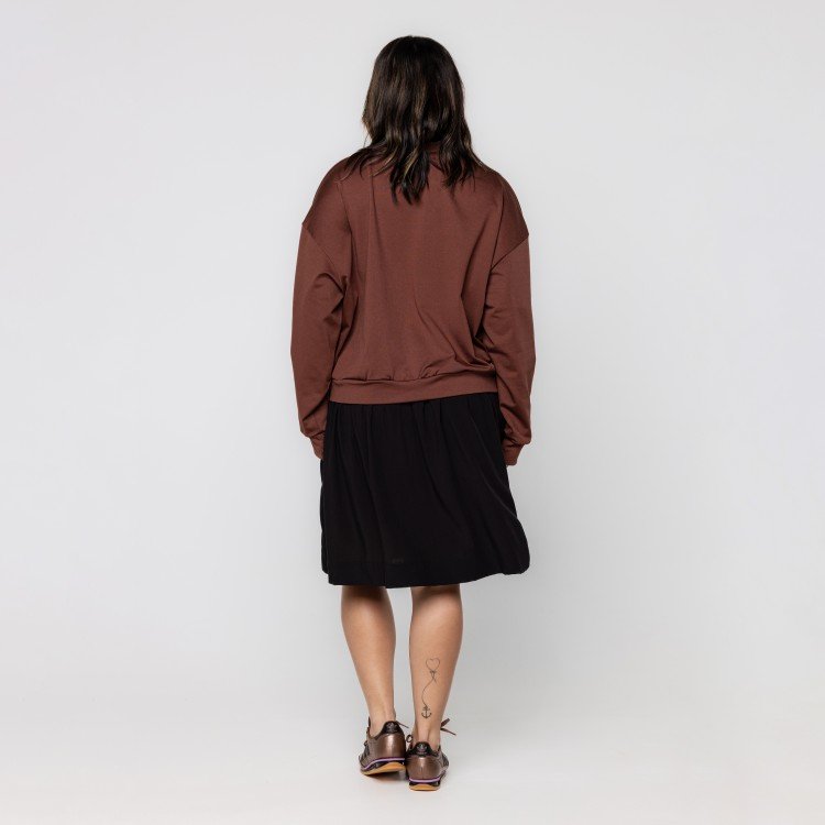 Vestido Illusion Oversized Brown