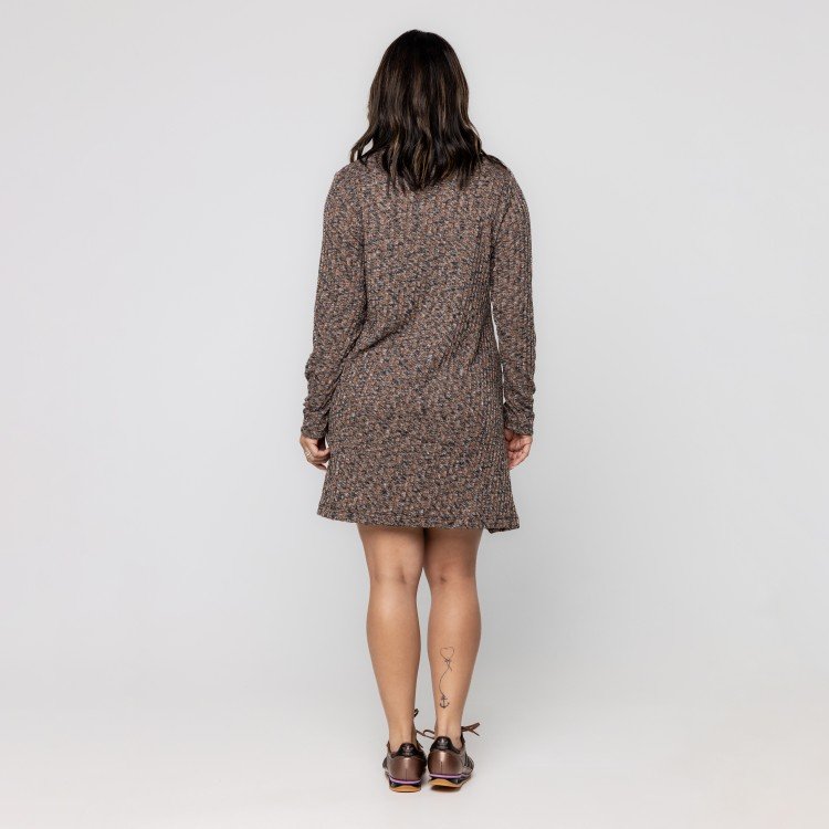 Vestido Melange Avelã
