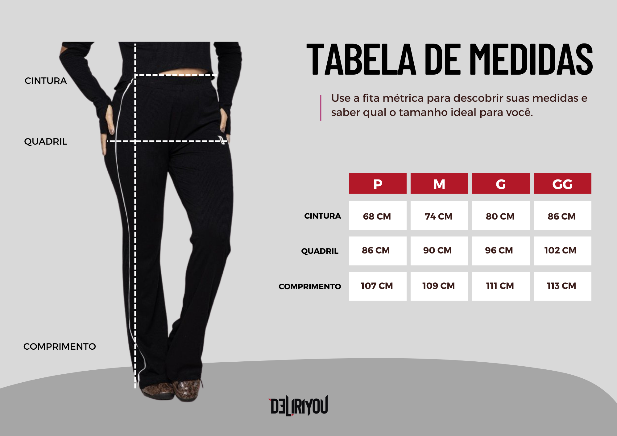 Tabela de medidas
