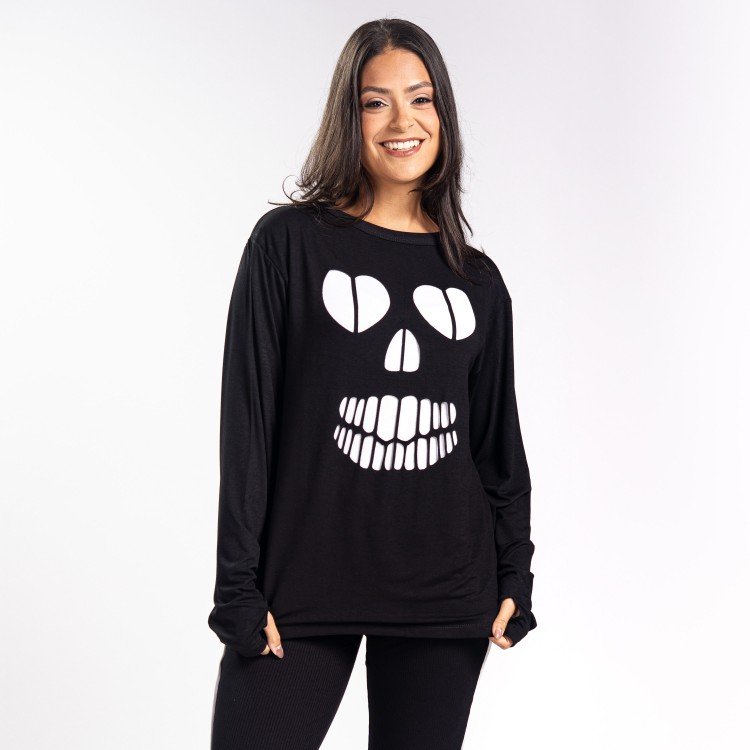 Blusa Skull Lover Recorte Laser