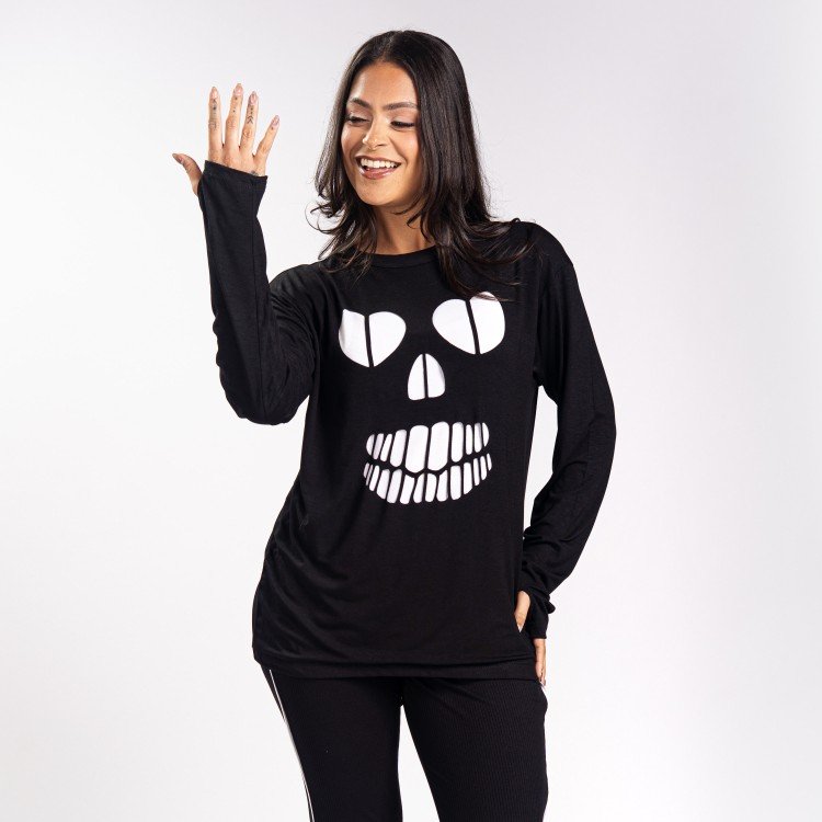 Blusa Skull Lover Recorte Laser