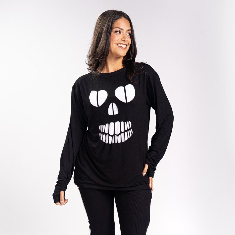 Blusa Skull Lover Recorte Laser