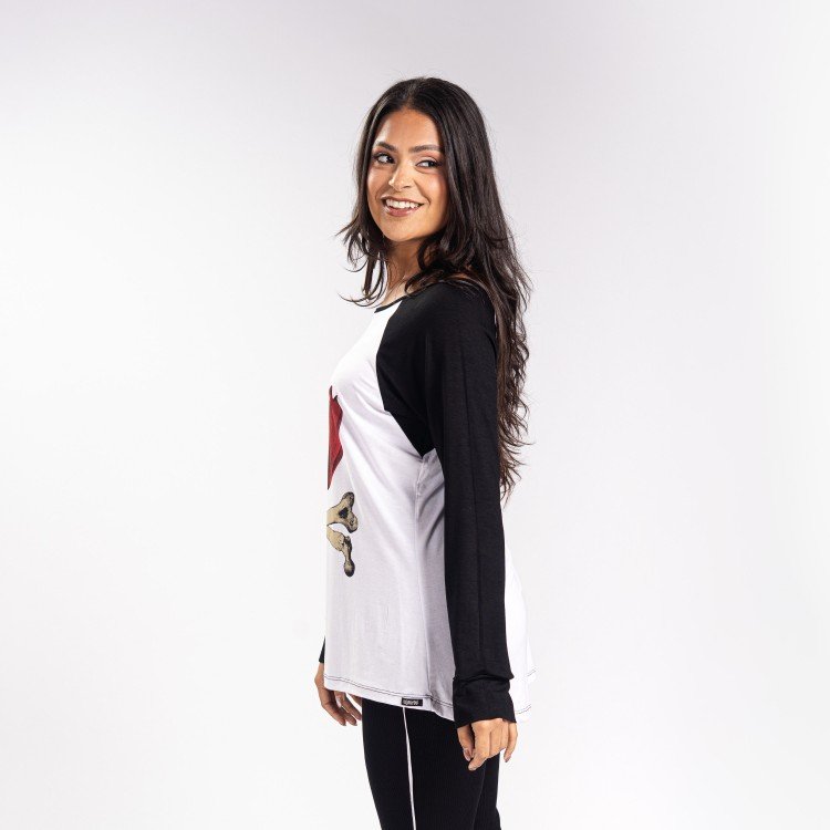 Blusa Manga Longa Raglan Lótus