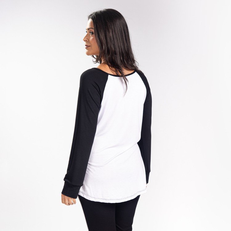 Blusa Manga Longa Raglan Rock Sign