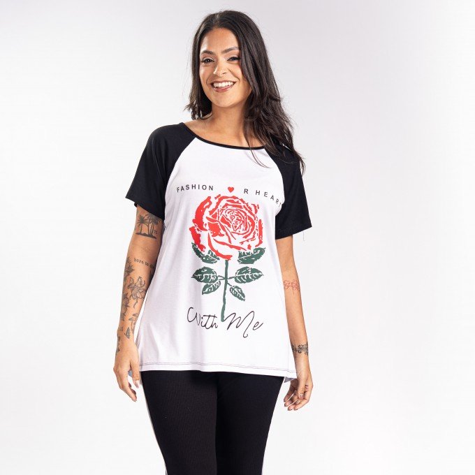 Blusa Raglan Rose