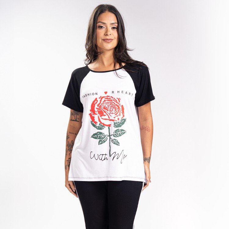 Blusa Raglan Rose