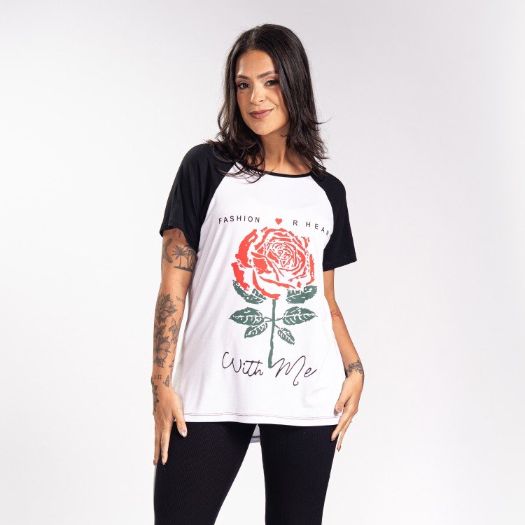 Blusa Raglan Rose
