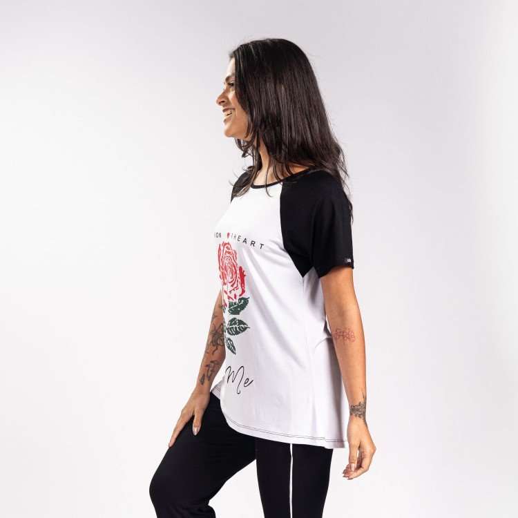 Blusa Raglan Rose