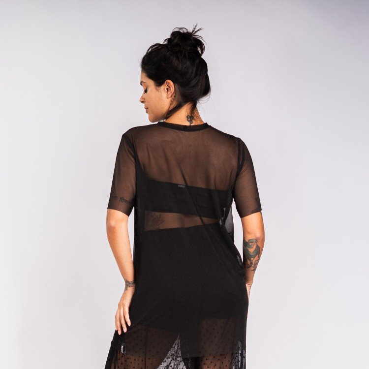 Blusa Tule Skull Stars