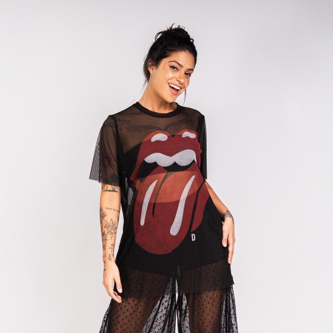 Blusa Tule Stones