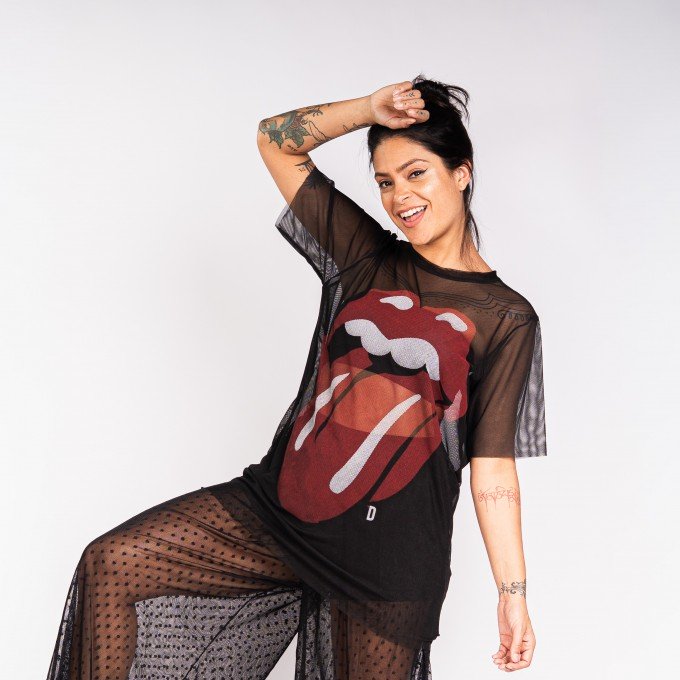Blusa Tule Stones