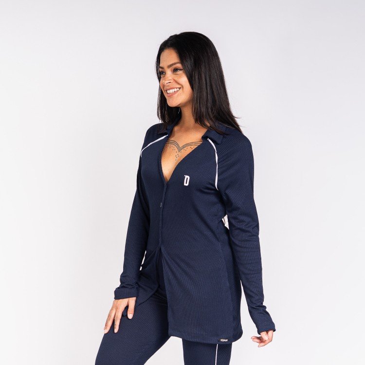 Cardigan Blue Canelado Vivo Deliriyou