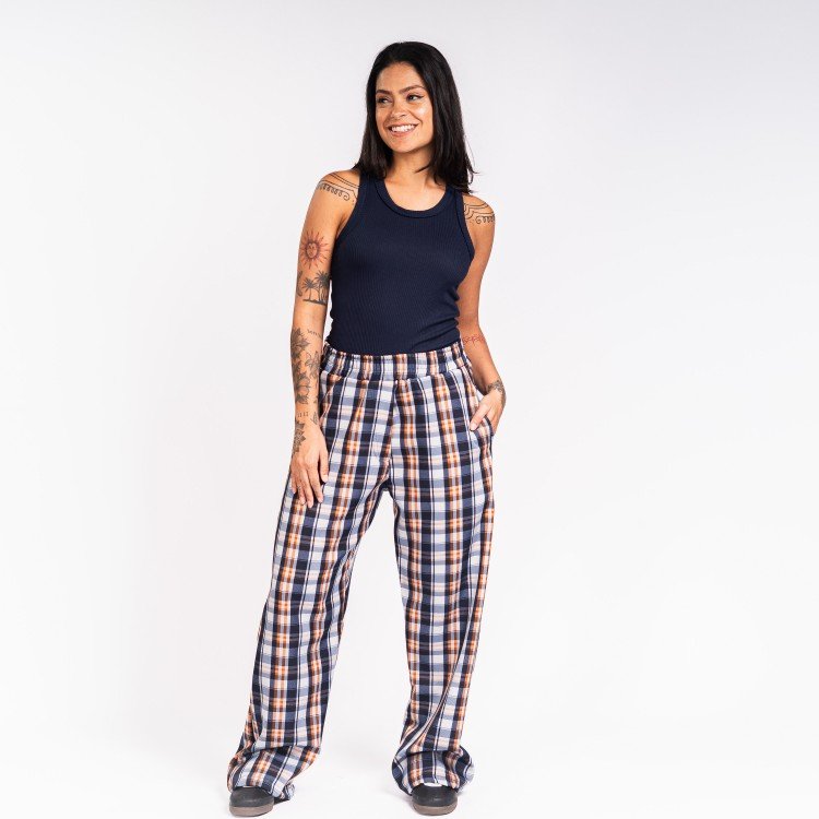 Calça Xadrez Blue Urban