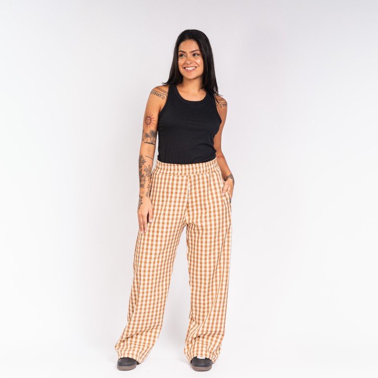 Calça Xadrez Soft Brown