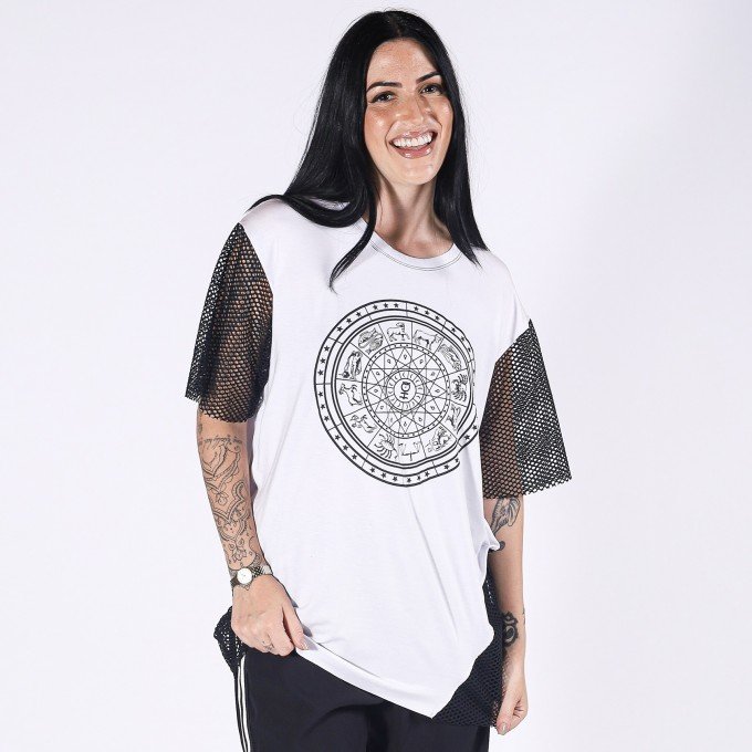 Blusa Signos Recorte Tela