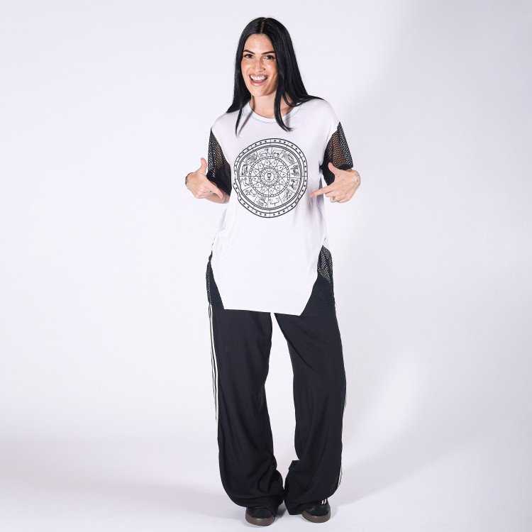 Blusa Signos Recorte Tela