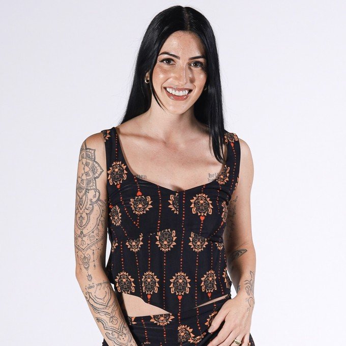 Blusa Cropped Safari Doll