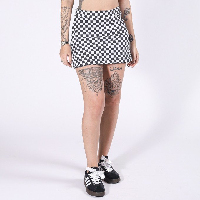 Short Saia Quadriculado