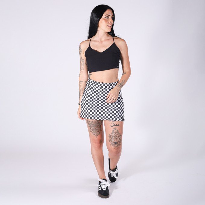 Short Saia Quadriculado