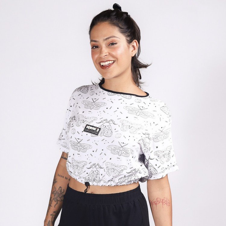 Blusa White Cute Insects
