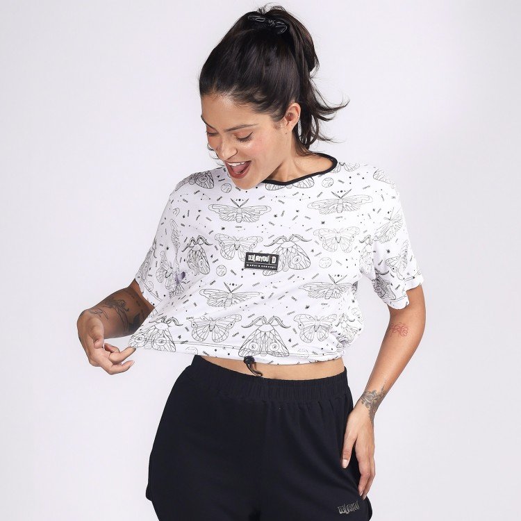 Blusa White Cute Insects
