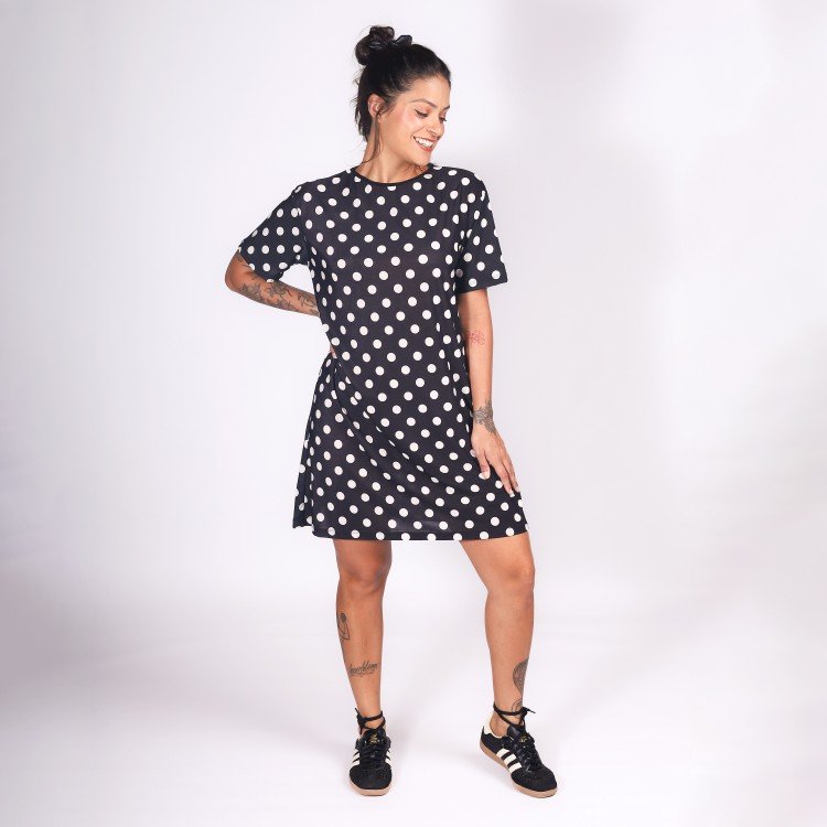 Vestido Poá T-shirt Deliriyou