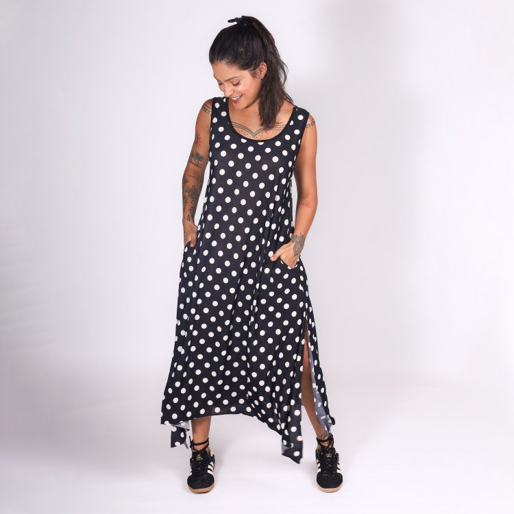 Vestido Poá Assimétrico Deliriyou