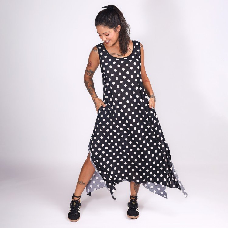 Vestido Poá Assimétrico Deliriyou