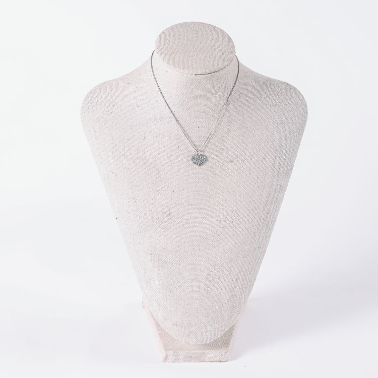 Colar Coração Strass