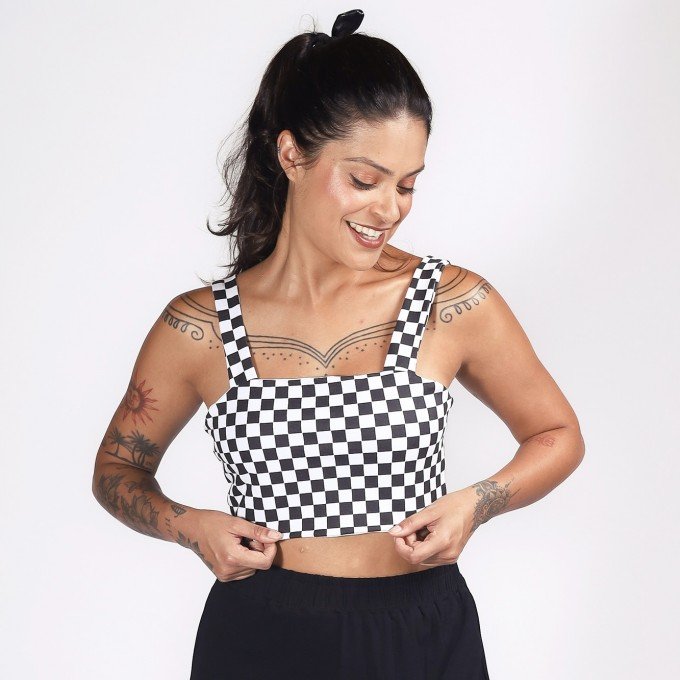 Cropped Top Checkerboard