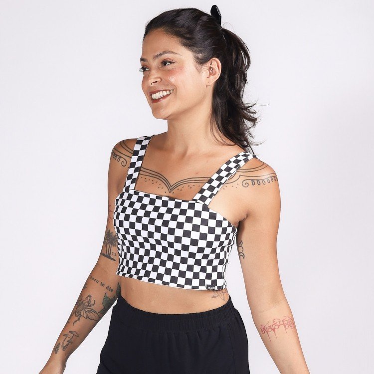 Cropped Top Checkerboard