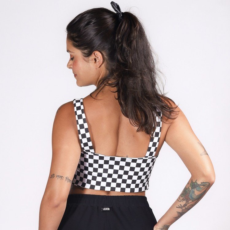 Cropped Top Checkerboard