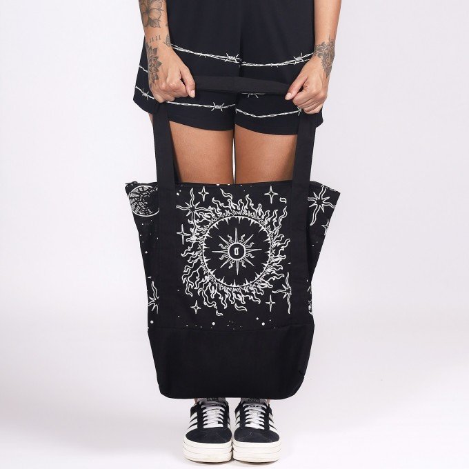 Ecobag Black Cosmic Sun D