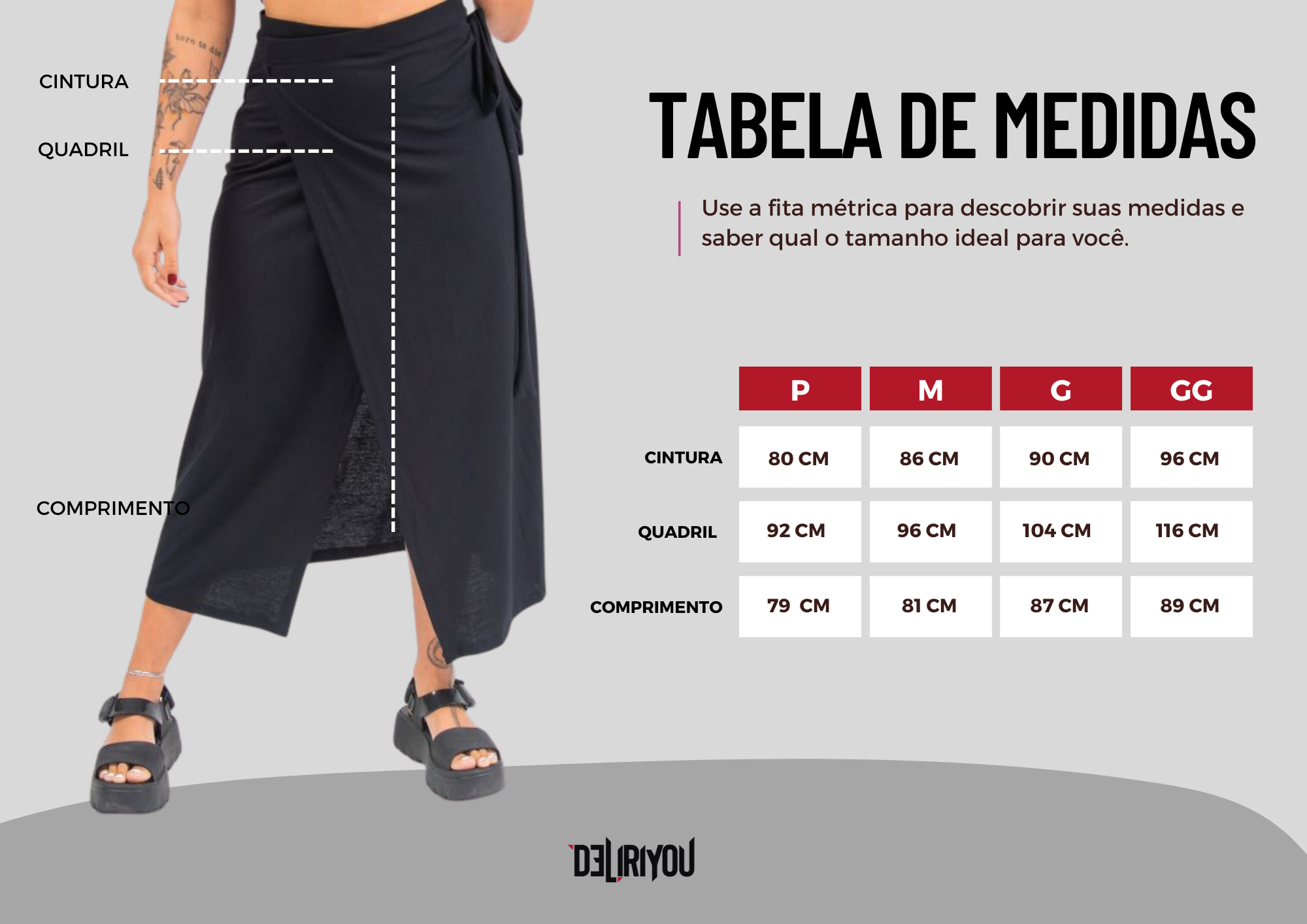 Tabela de medidas
