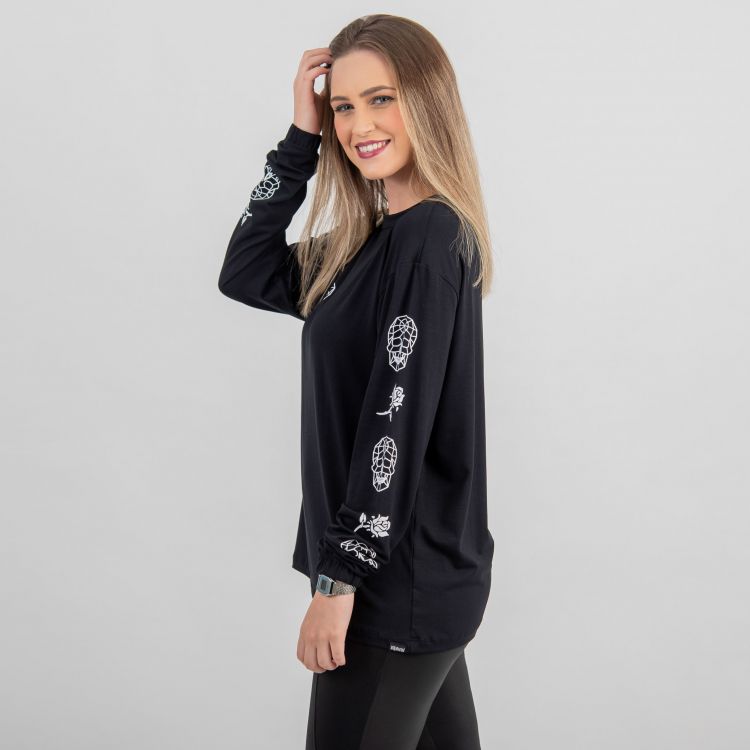 Blusa Geometric Skull Manga Longa
