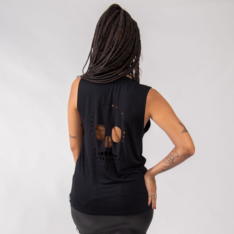 Blusa Choker Caveira Mexicana