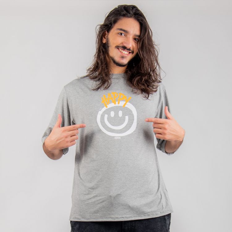 Camiseta Happy Smile Mescla