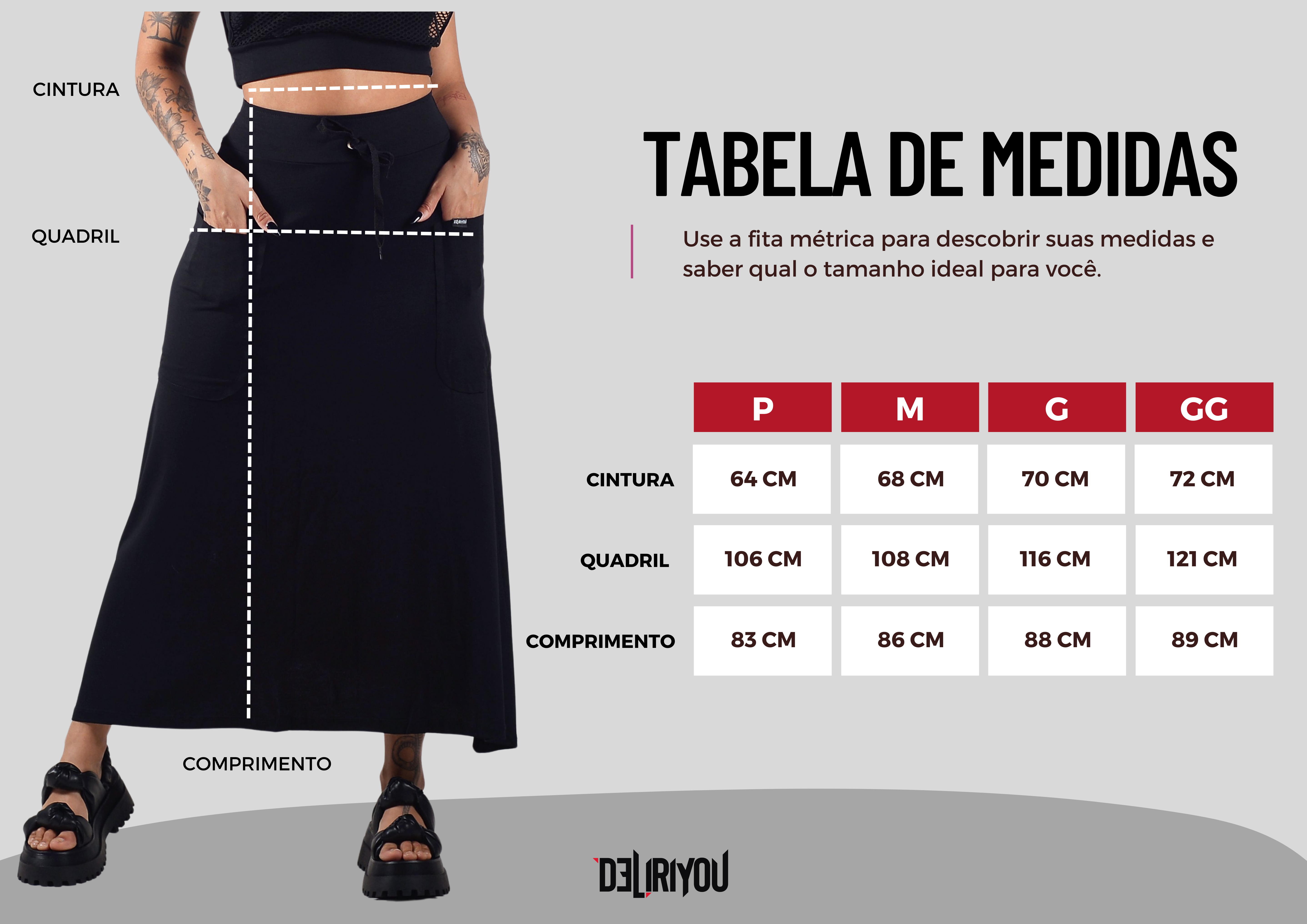 Tabela de medidas