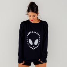 Blusa Manga Longa E.T. Recorte Laser