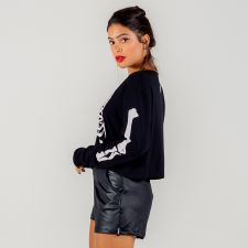 Blusa Skeleton Manga Longa