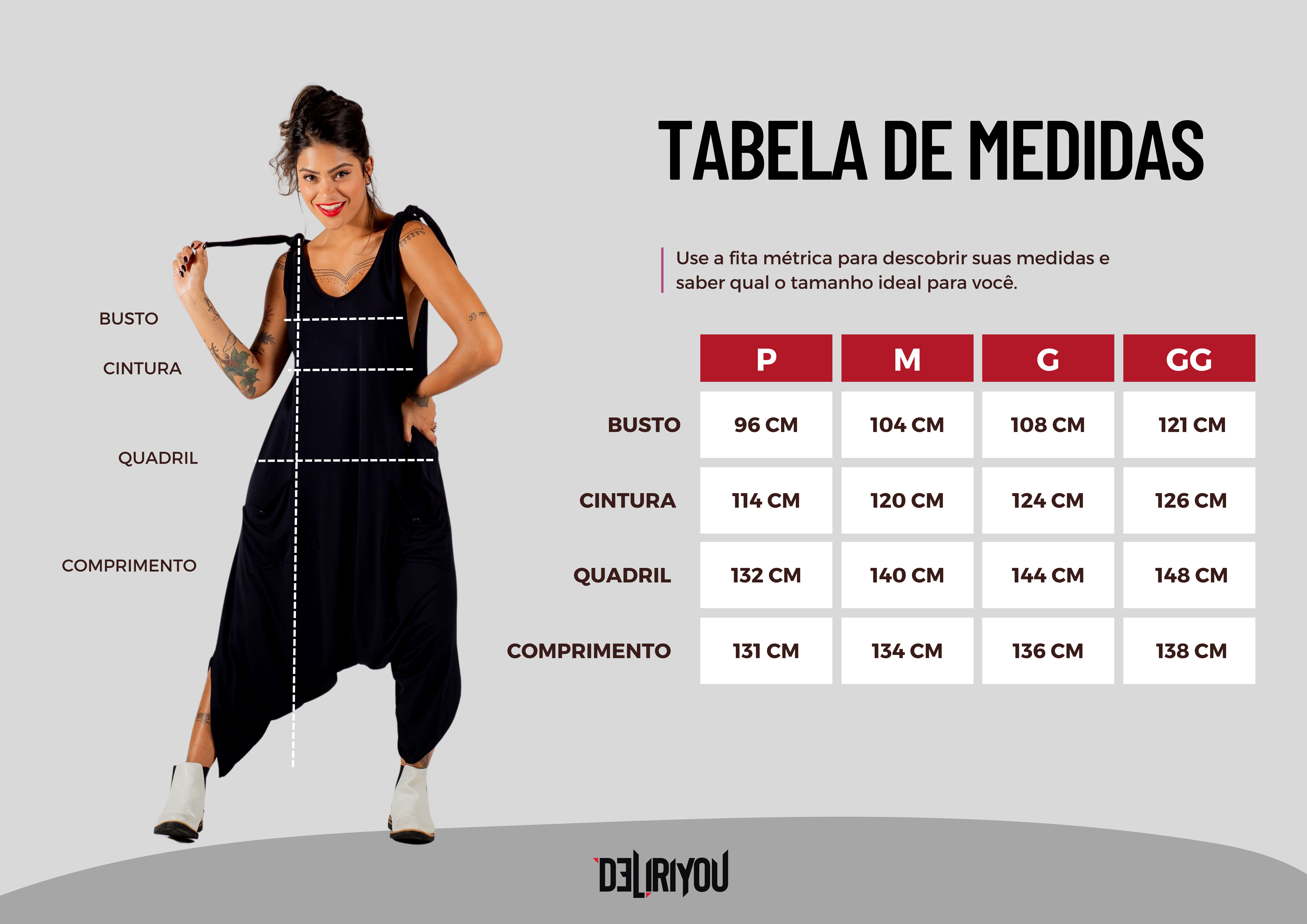 Tabela de medidas