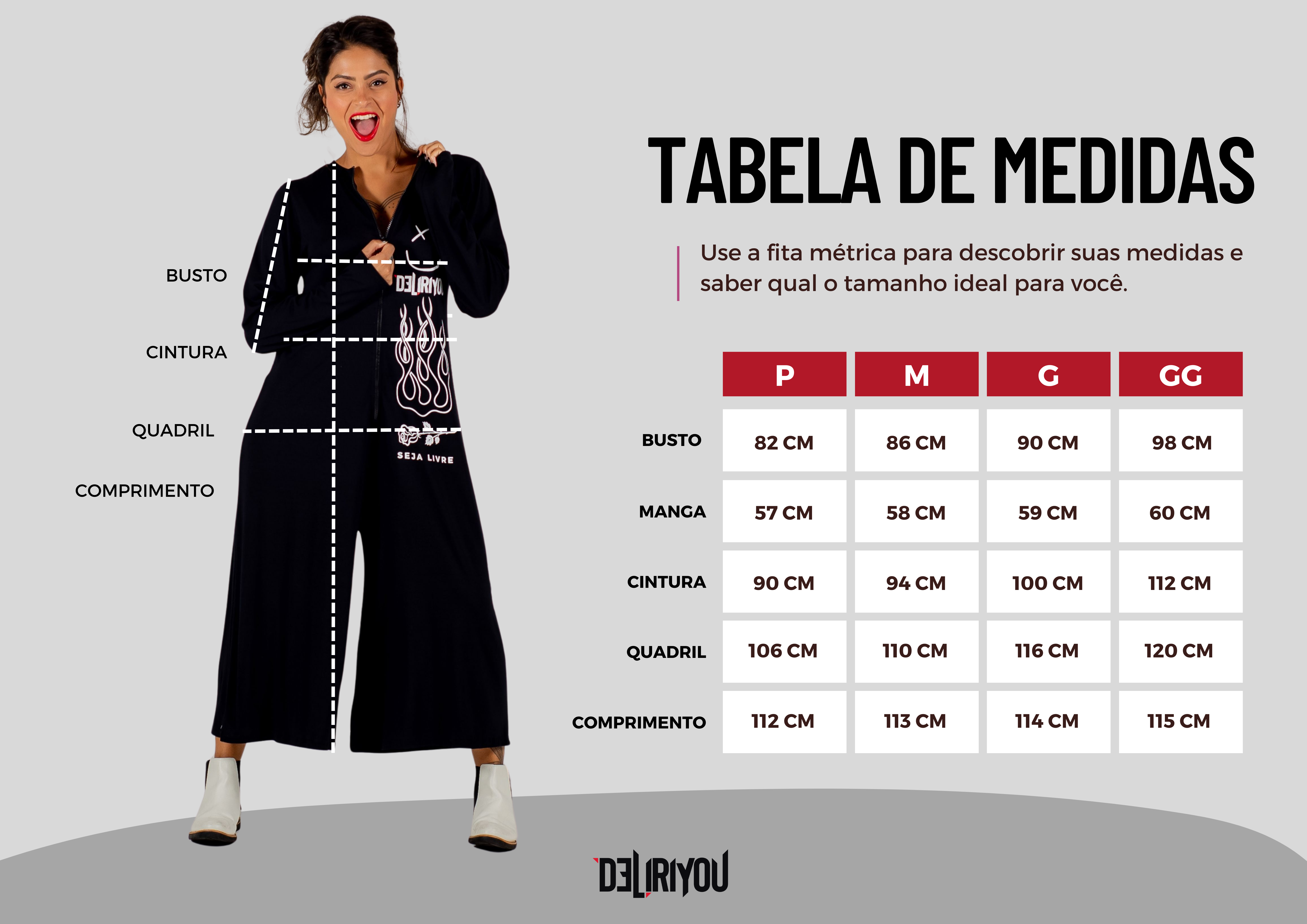 Tabela de medidas