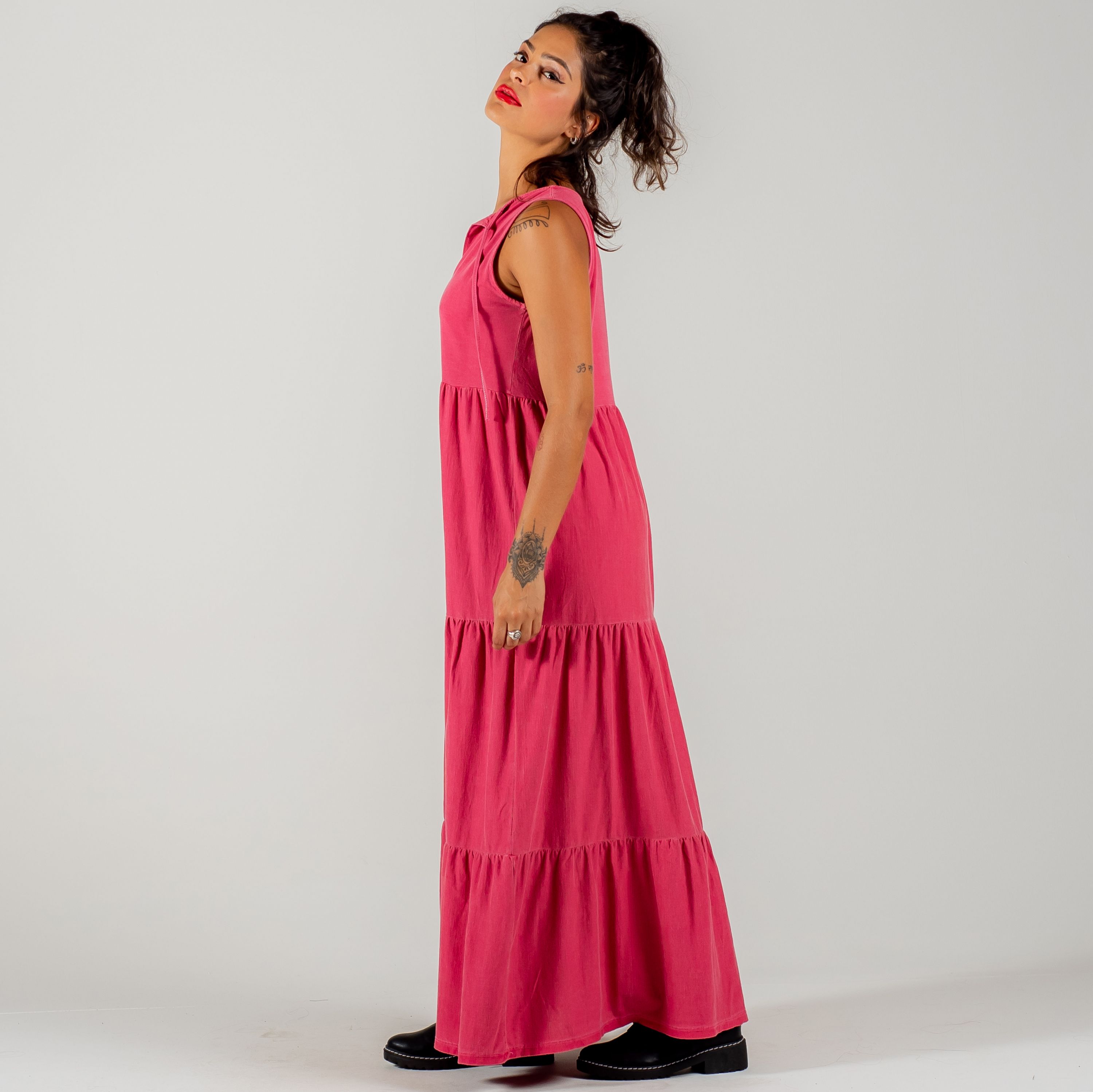 Vestido Rosa Retrô Três Marias - Deliriyou Vestido Rosa Retrô Três Marias - Deliriyou